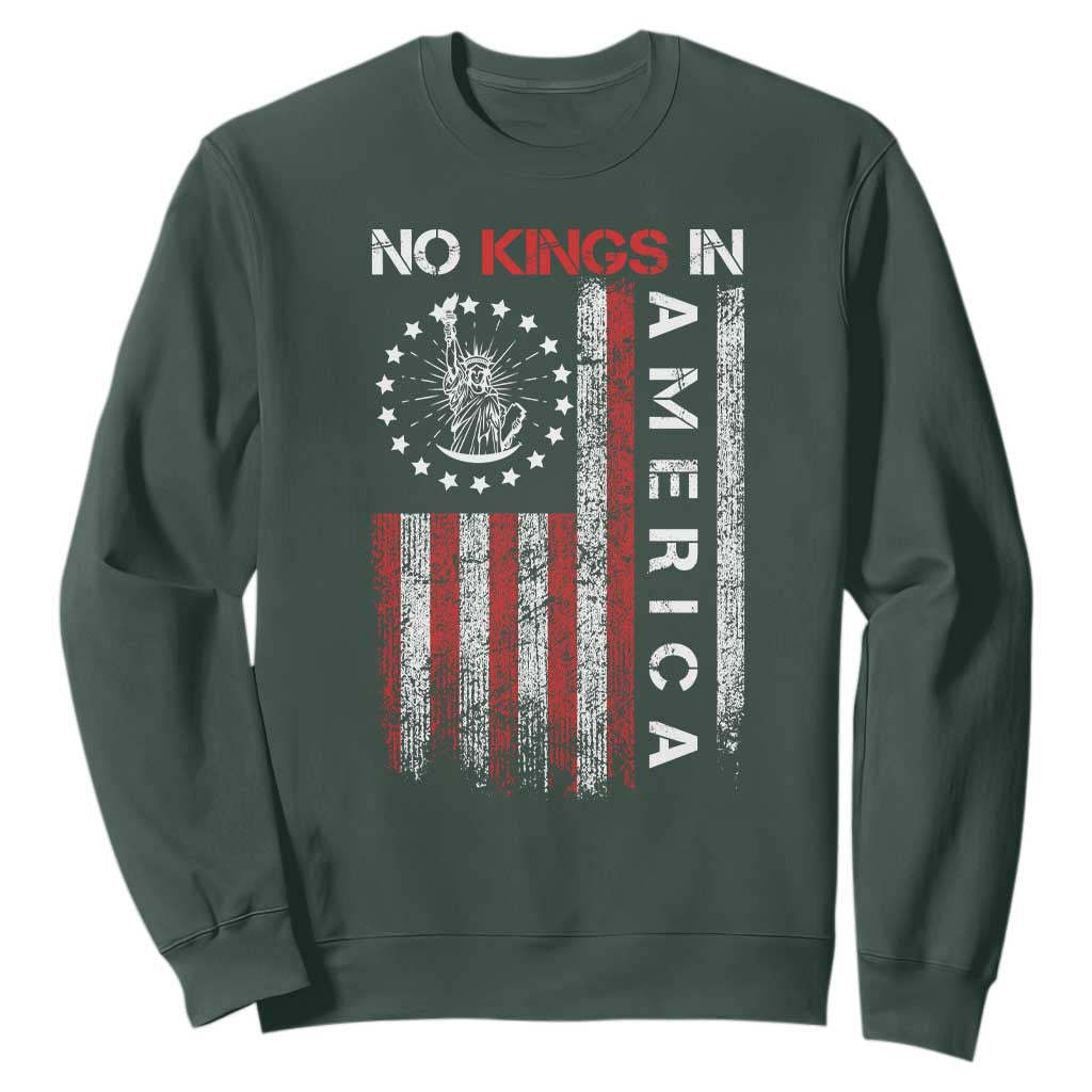 No Kings In America Sweatshirt Retro Freedom American Betsy Ross Flag TS02