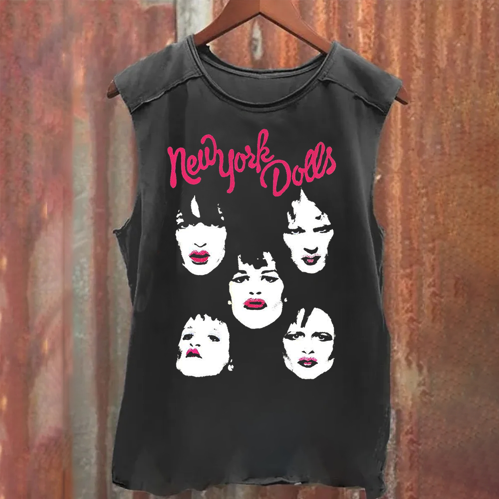 Vintage Washed New York Dolls Band Tank Top