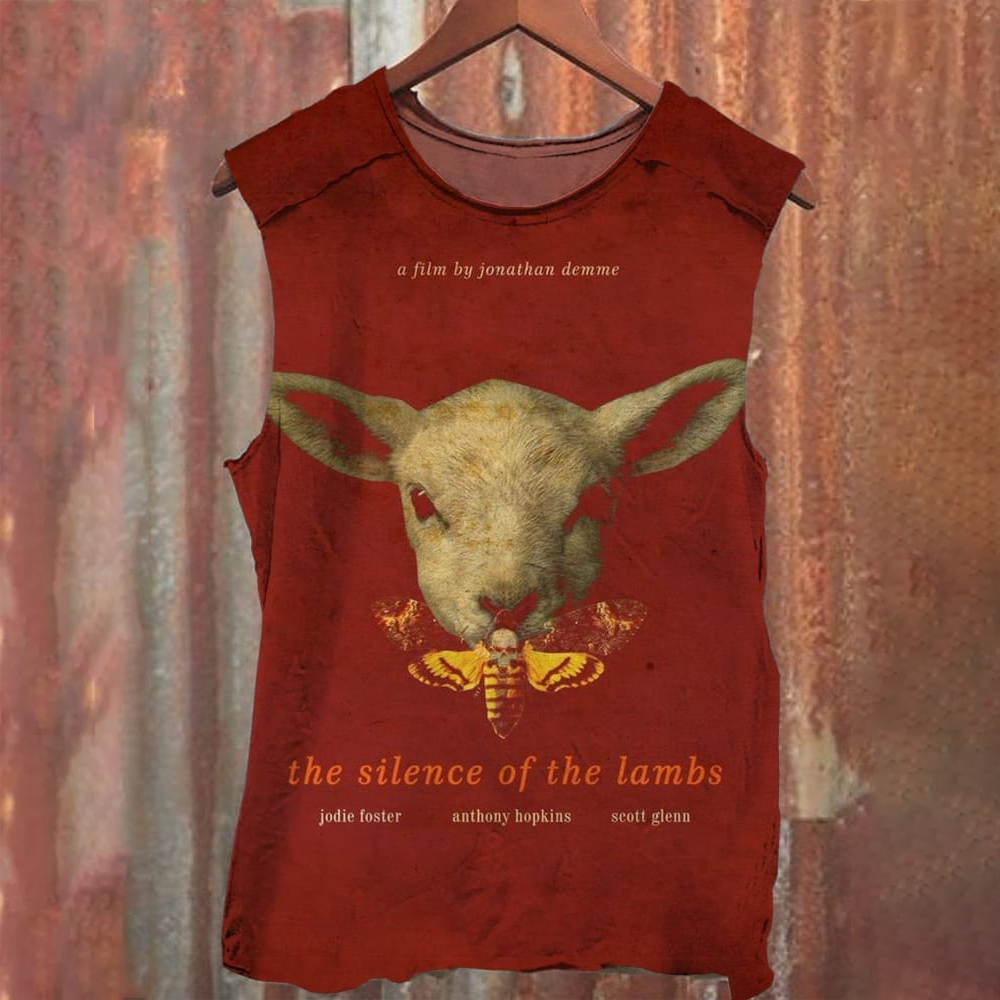 Unisex The Silence of The Lambs Print Casual Tank Top