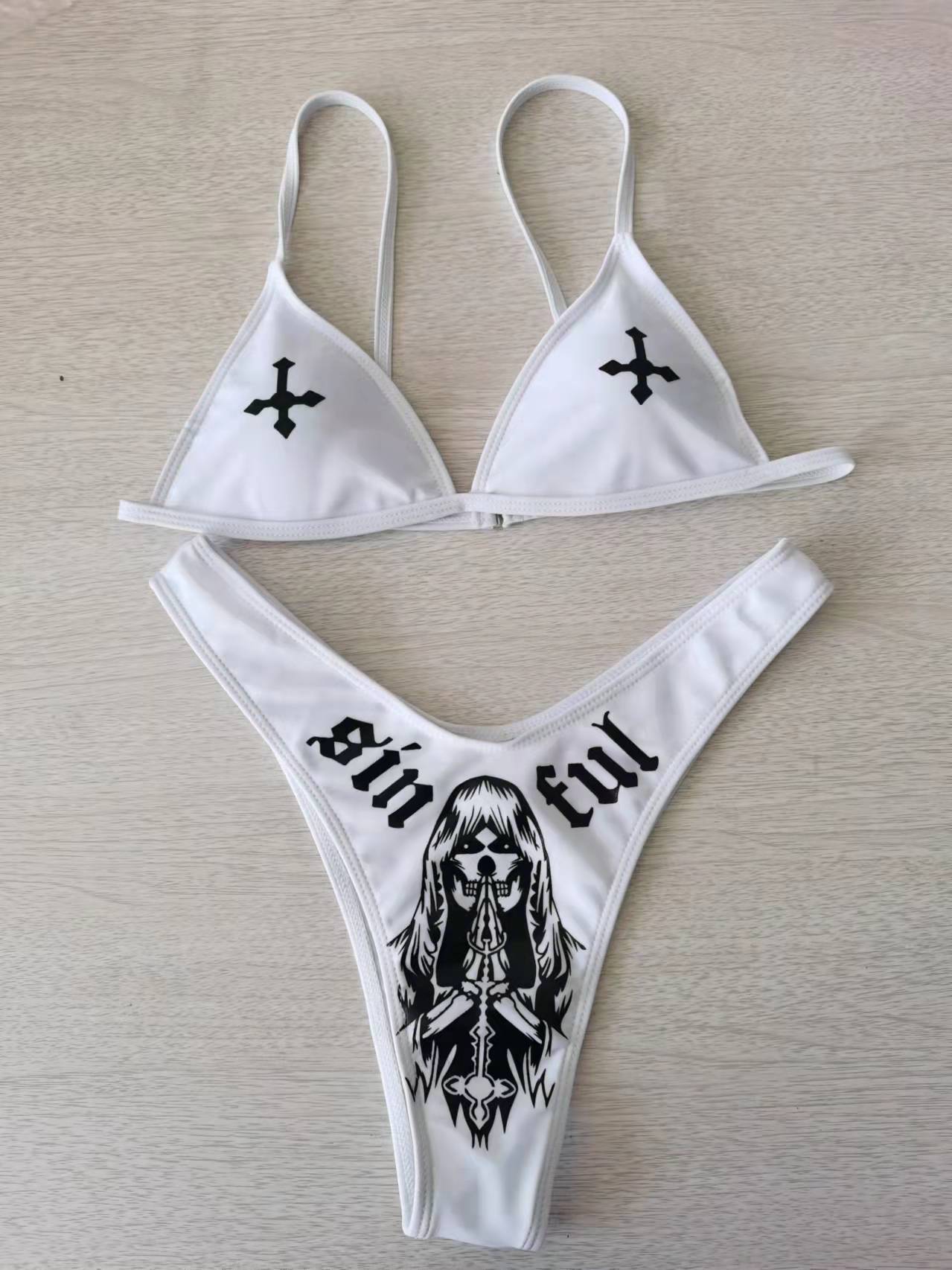 Sexy Punk Cross Bikini Swimsuit