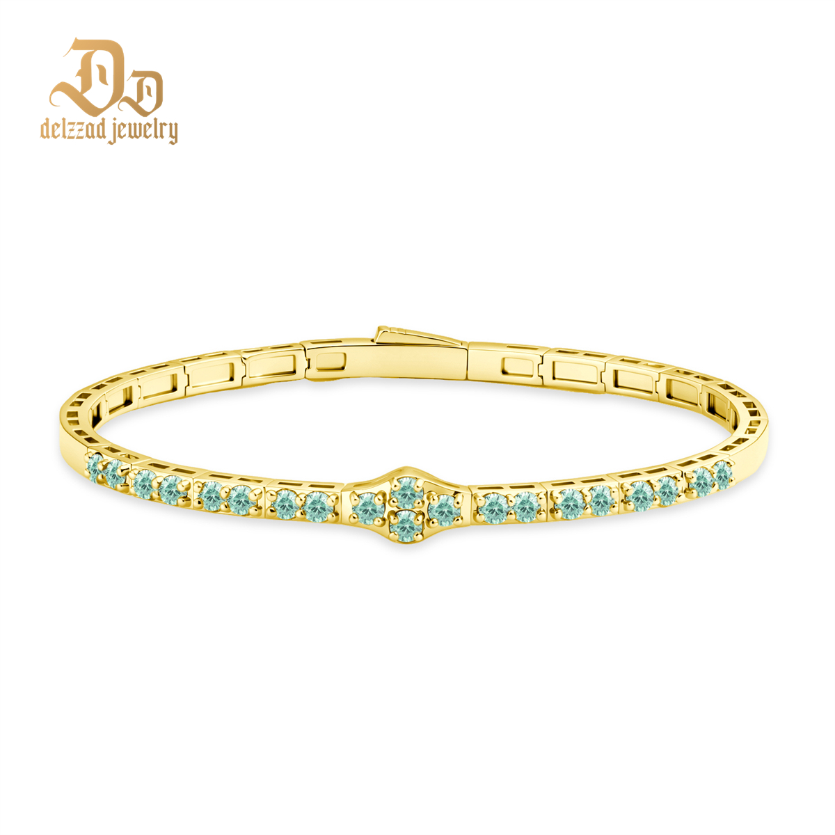 2.8ct The Crest of Love Bangle Verdant Wave Bracelet VVS Synthetic Moissanite Bracelet Bangle Copper
