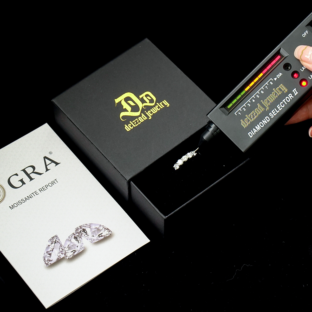 1.5ct D Color S925 VVS Clarity Round Synthetic Moissanite Half Eternity Stacking Band