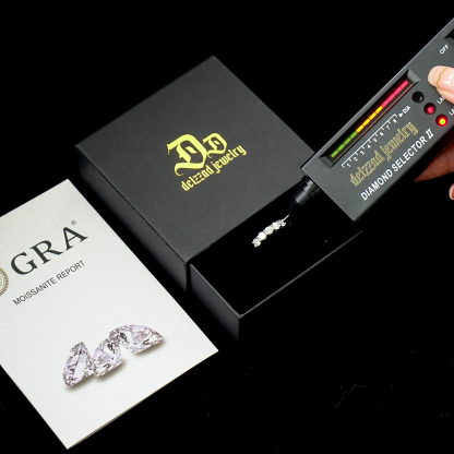 1.5ct D Color S925 VVS Clarity Round Synthetic Moissanite Half Eternity Stacking Band