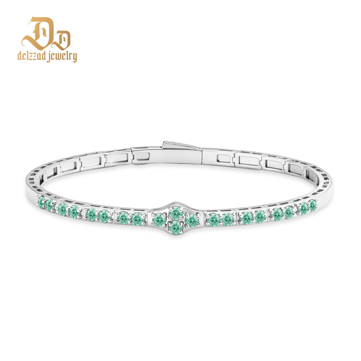 2.8ct The Crest of Love Bangle Verdant Wave Bracelet VVS Synthetic Moissanite Bracelet Bangle Copper