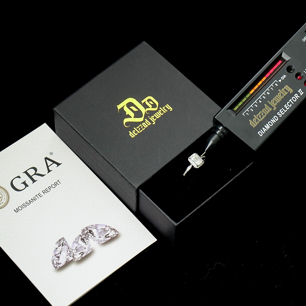 S925 2ct Octagon Synthetic Moissanite Halo Ring