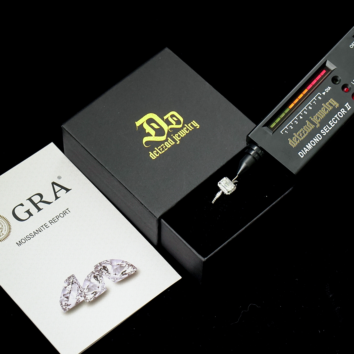 S925 2ct Octagon Synthetic Moissanite Halo Ring