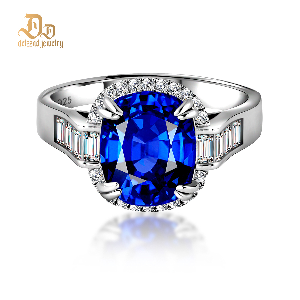 5ct Elongated Cushion Synthetic Moissanite Luxury Ring In 925 Sterling Silver