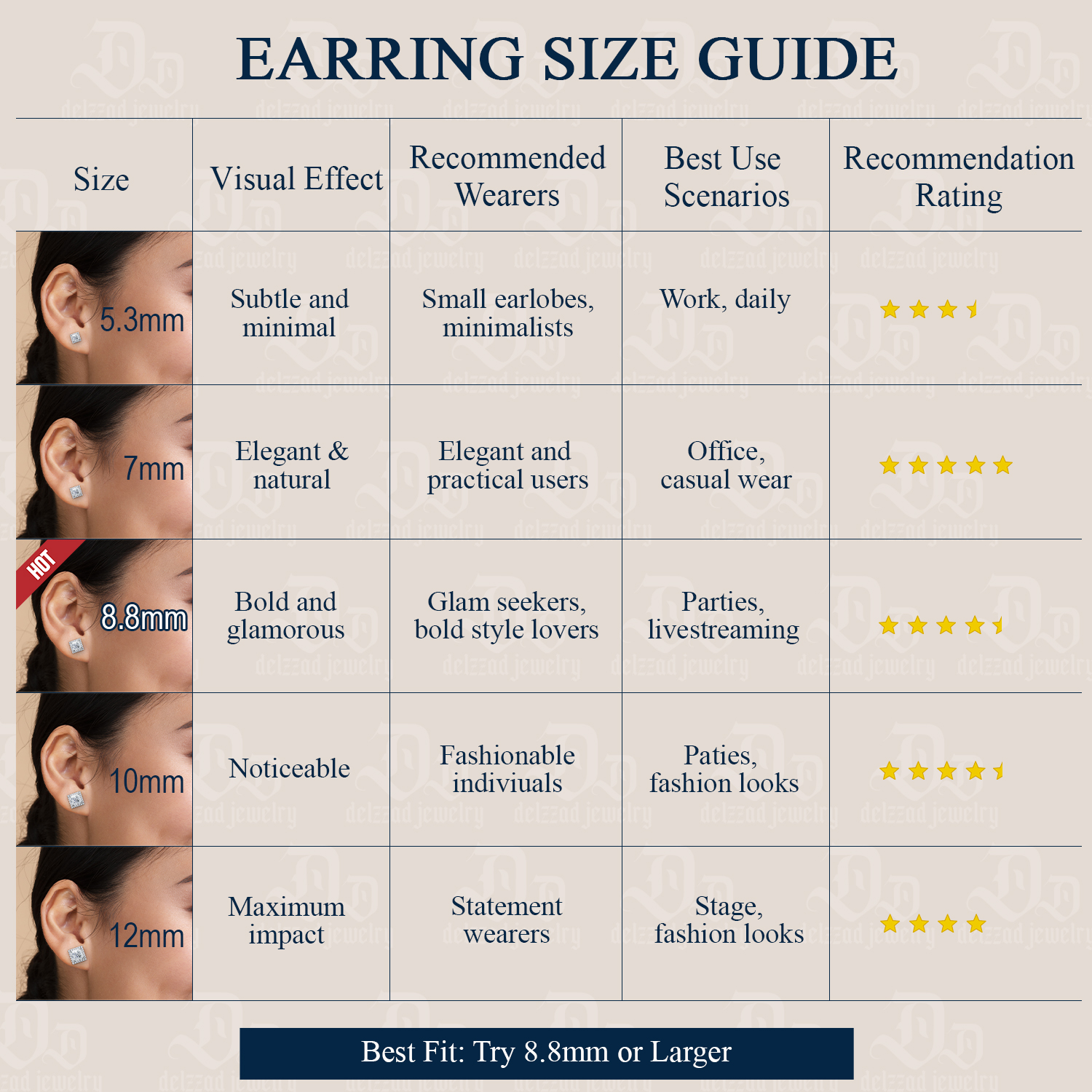 ICECROWN Princess Cut Halo Stud Earrings 925S & VVS Moissanite