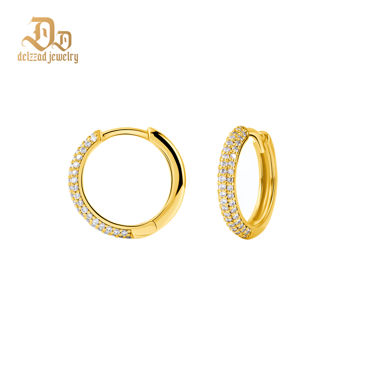 S925 D Color VVS Synthetic Moissanite Huggie Earrings