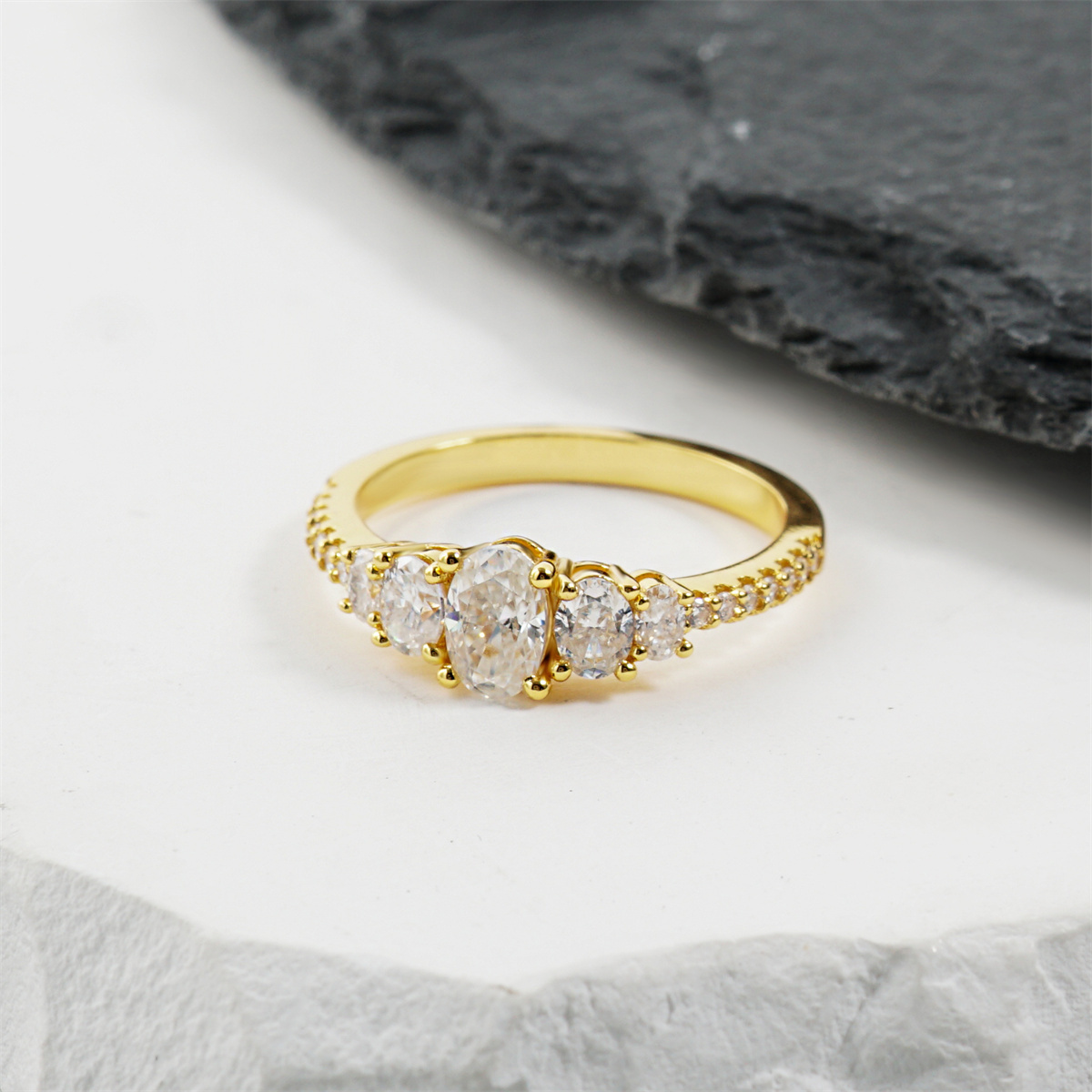 1.2ct The Heirloom Oval Copper Ring VVS Synthetic Moissanite Ring Jewelry