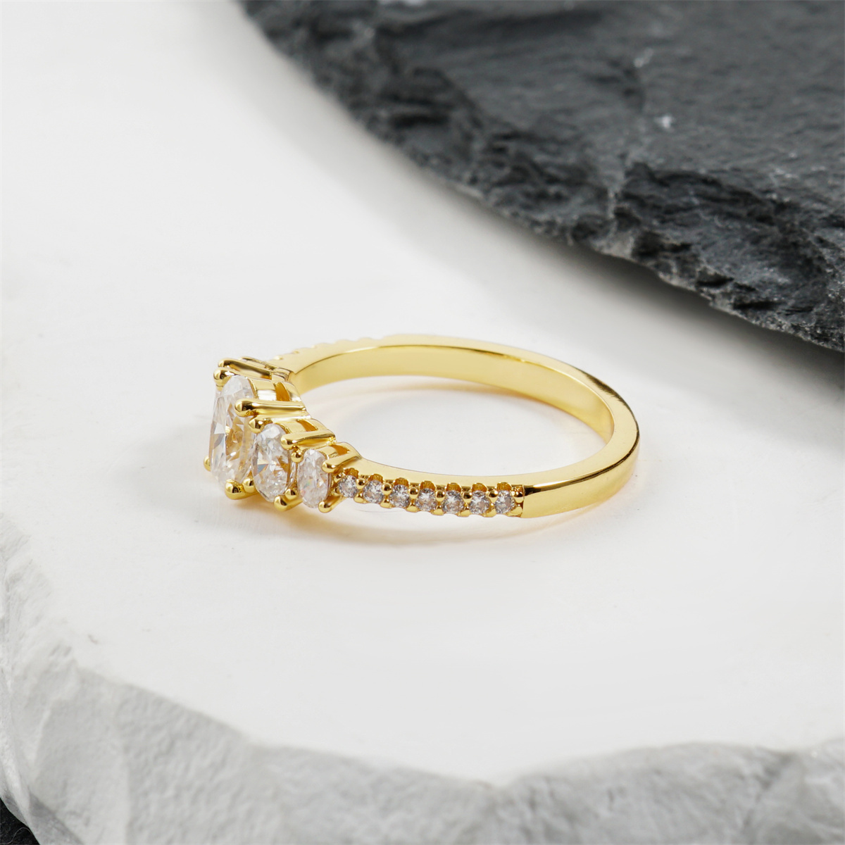 1.2ct The Heirloom Oval Copper Ring VVS Synthetic Moissanite Ring Jewelry