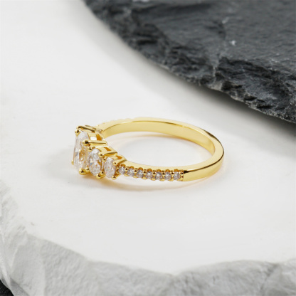 1.2ct The Heirloom Oval Copper Ring VVS Synthetic Moissanite Ring Jewelry