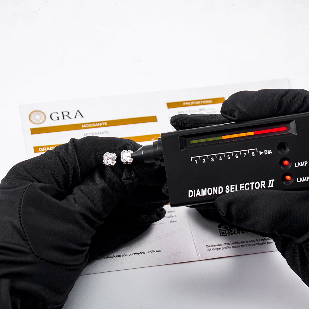 Delzzad Exquisite Cluster Clover Cut Earrings Lab-Created Moissanite Stud Earring S925 Sterling Silver Moissanite Jewelry Engagement Wedding Anniversary Perfect Gifts