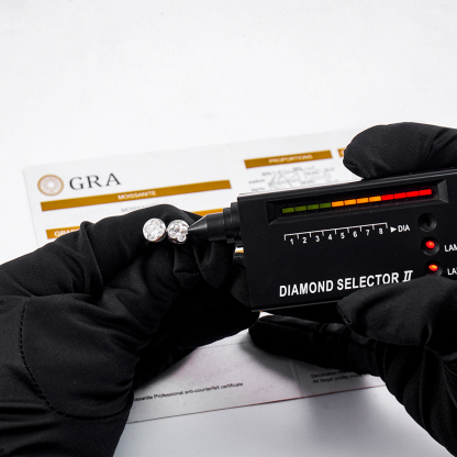 Delzzad Four-Leaf Clover Stud Earrings Lab-Created Moissanite Stud Earring S925 Sterling Silver Moissanite Jewelry Perfect Gift for Men Women Wedding Set