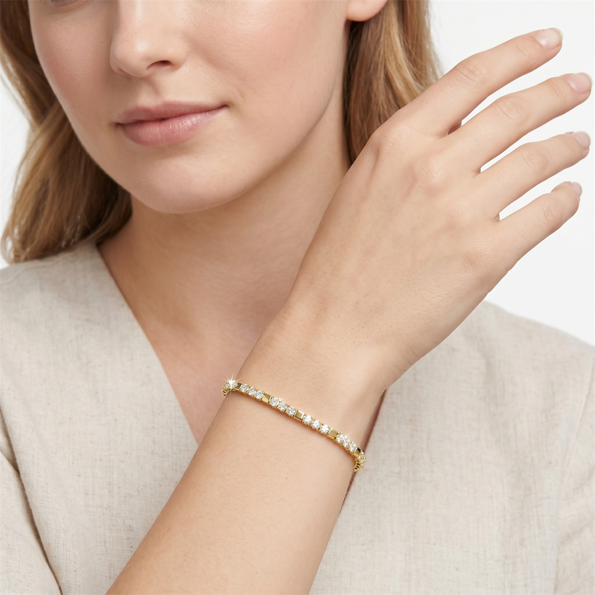 5.4ct Quiet Luxury Tennis Bangle Secret Code Tennis Bracelet VVS Synthetic Moissanite Bracelet Bangle Copper Chain for Women Men