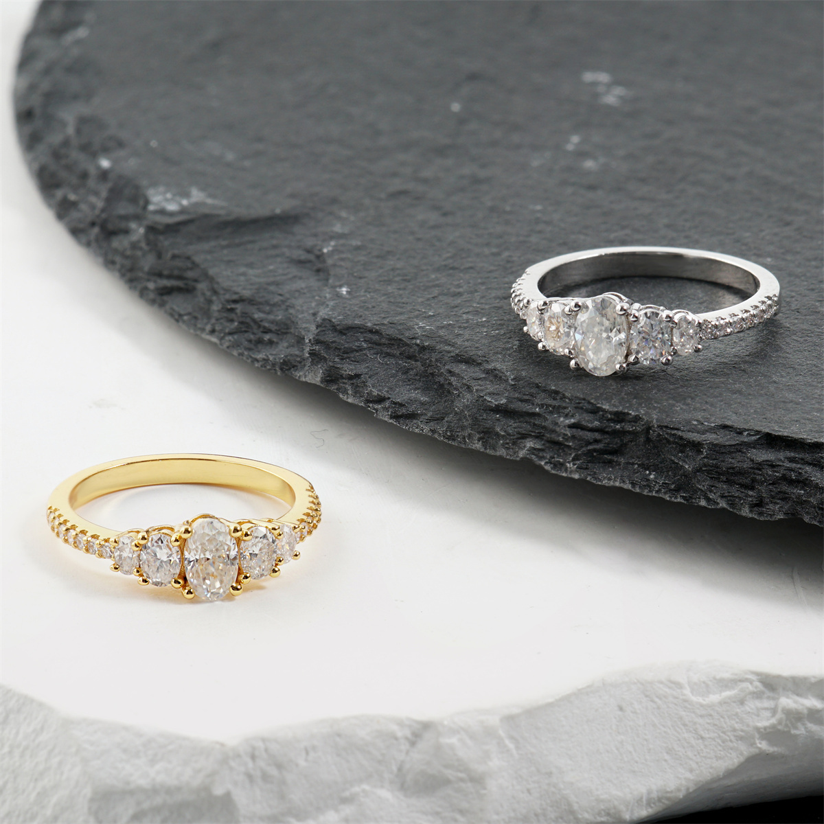 1.2ct The Heirloom Oval Copper Ring VVS Synthetic Moissanite Ring Jewelry