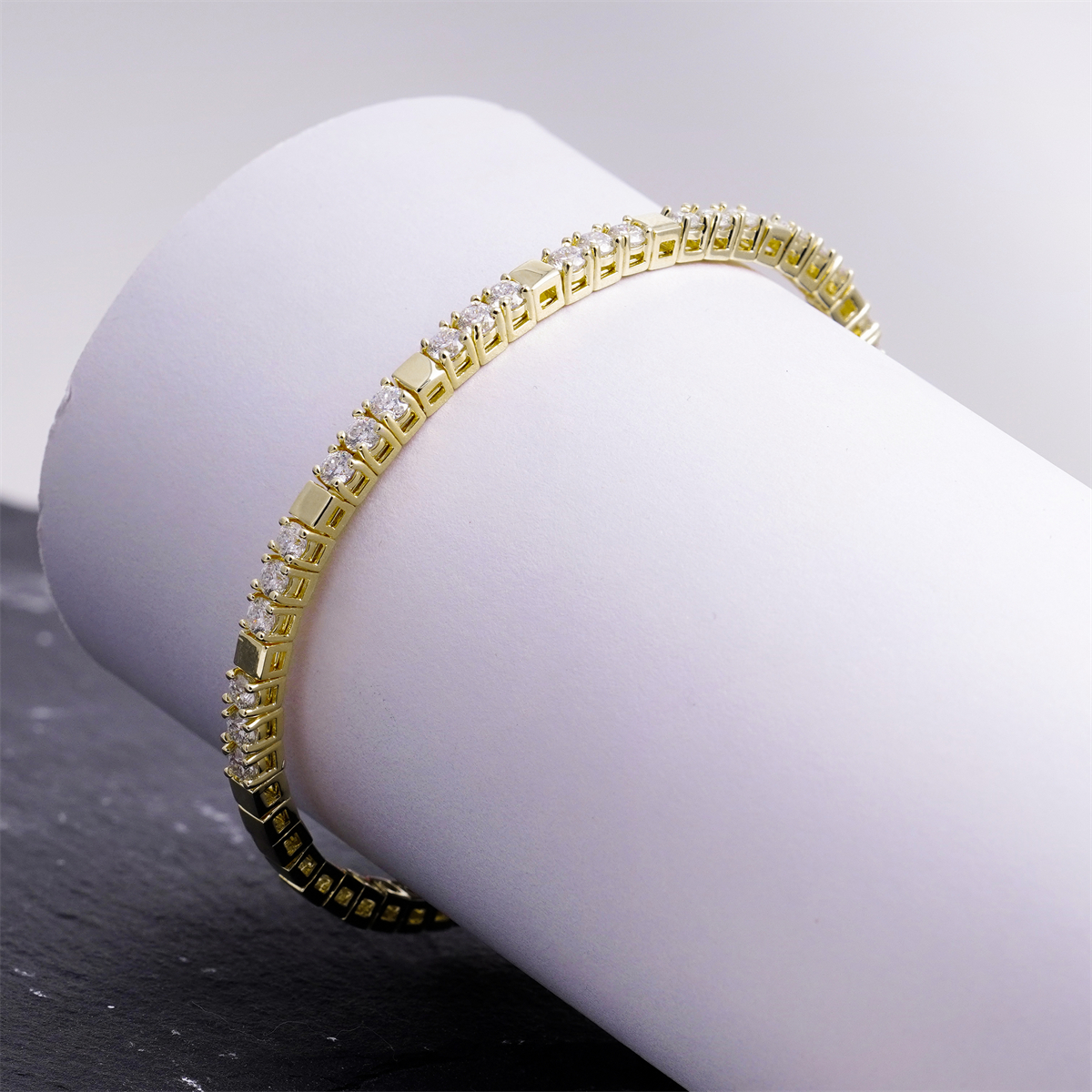 5.4ct Quiet Luxury Tennis Bangle Secret Code Tennis Bracelet VVS Synthetic Moissanite Bracelet Bangle Copper Chain for Women Men