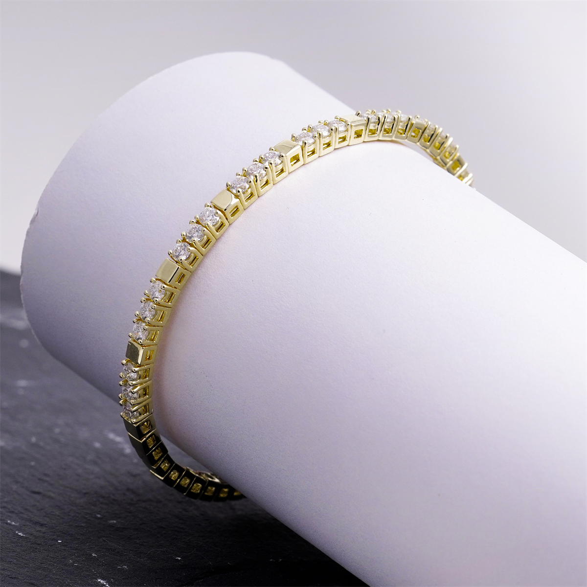 5.4ct Quiet Luxury Tennis Bangle Secret Code Tennis Bracelet VVS Synthetic Moissanite Bracelet Bangle Copper Chain for Women Men
