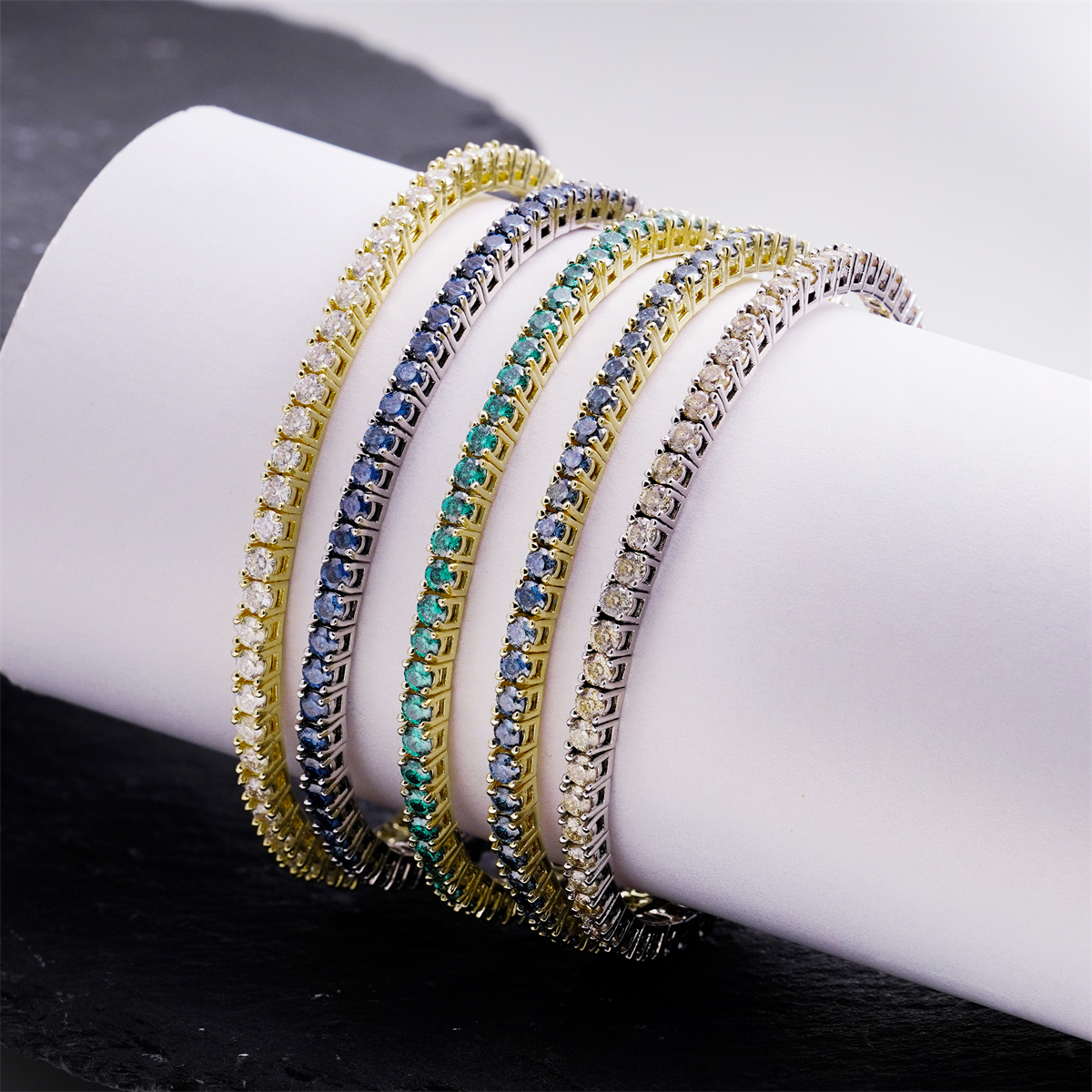 5.4ct Eternal Spark Tennis Bracelet Starlight Tennis Bangle VVS Synthetic Moissanite Bracelet Bangle Copper Chain for Women Men