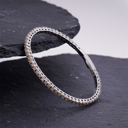 5.4ct Eternal Spark Tennis Bracelet Starlight Tennis Bangle VVS Synthetic Moissanite Bracelet Bangle Copper Chain for Women Men