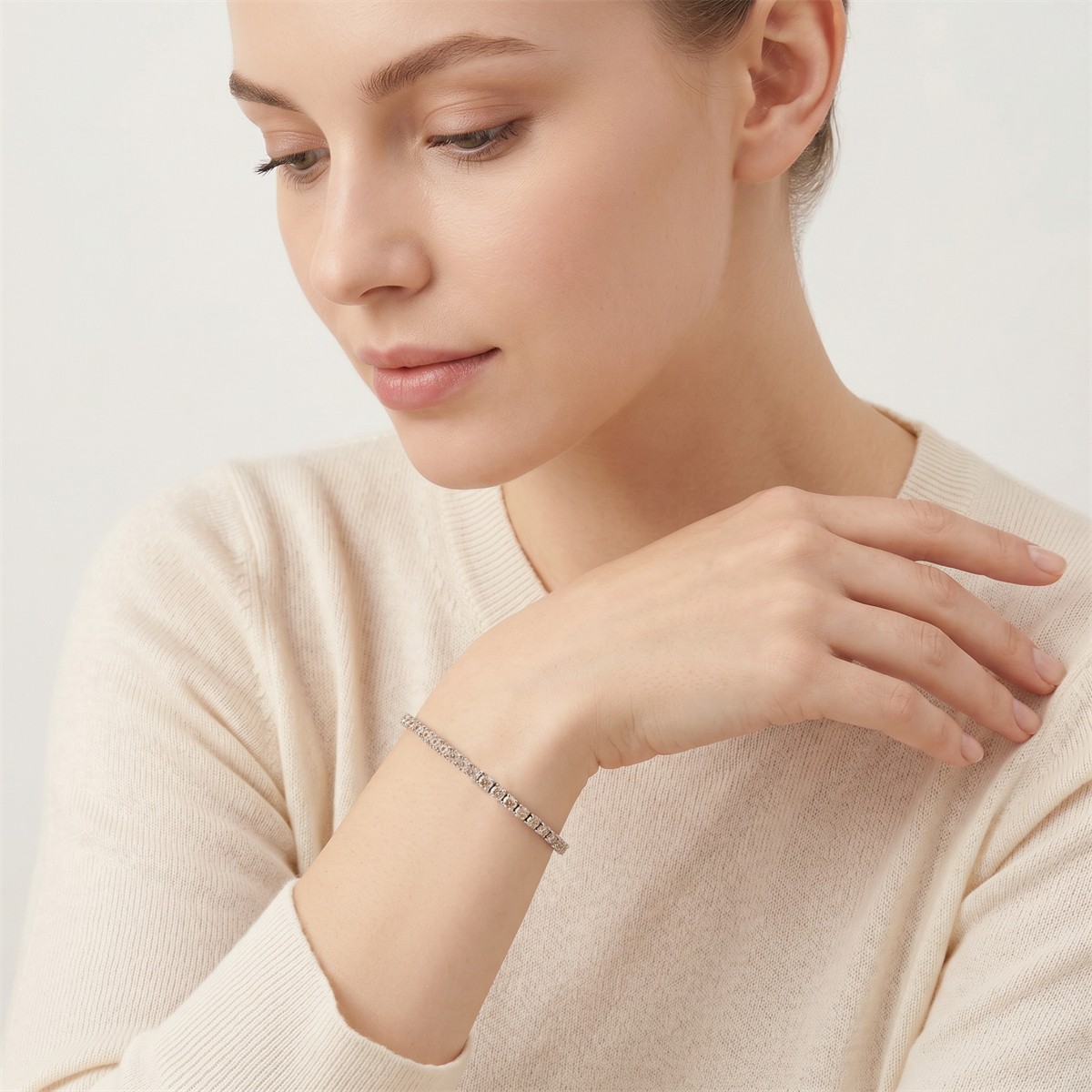 5.4ct Eternal Spark Tennis Bracelet Starlight Tennis Bangle VVS Synthetic Moissanite Bracelet Bangle Copper Chain for Women Men
