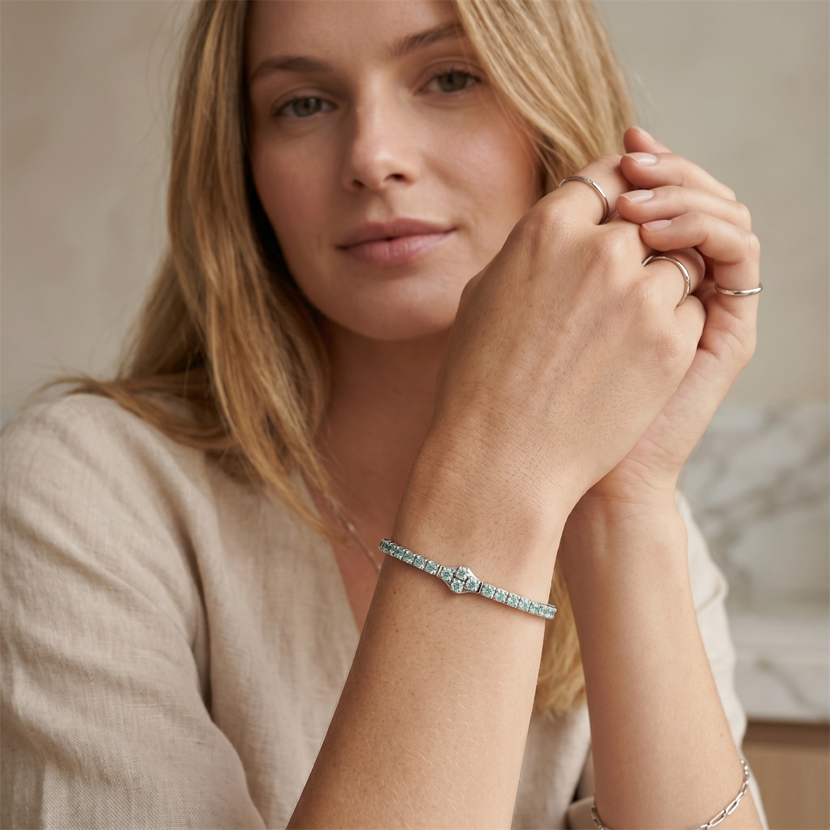 2.8ct The Crest of Love Bangle Verdant Wave Bracelet VVS Synthetic Moissanite Bracelet Bangle Copper