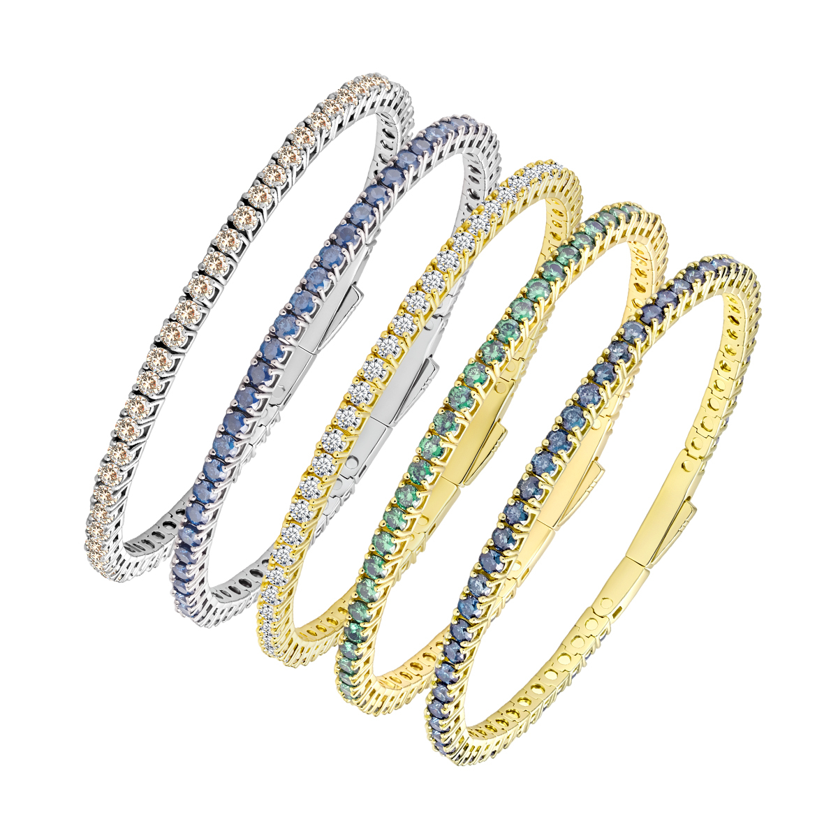5.4ct Eternal Spark Tennis Bracelet Starlight Tennis Bangle VVS Synthetic Moissanite Bracelet Bangle Copper Chain for Women Men