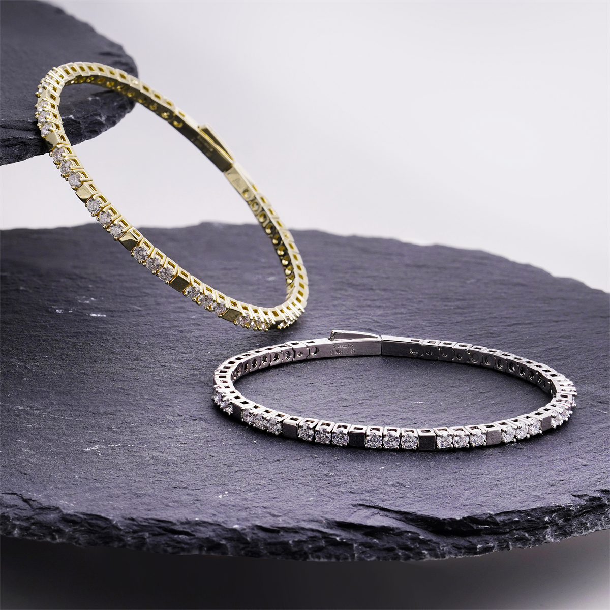 5.4ct Quiet Luxury Tennis Bangle Secret Code Tennis Bracelet VVS Synthetic Moissanite Bracelet Bangle Copper Chain for Women Men