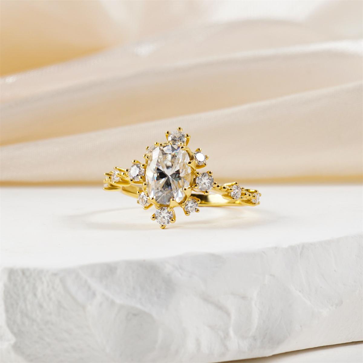 2.6ct Frost Blossom Ring Snowy Floral Ring Band Cushion Cut VVS Synthetic Moissanite Ring Jewelry S925 Band
