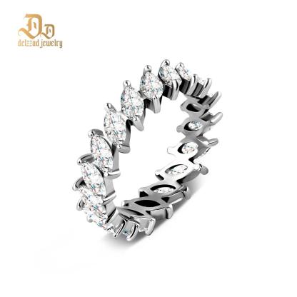 Delzzad S925 4.8ct Marquise Synthetic Moissanite Eternity Band