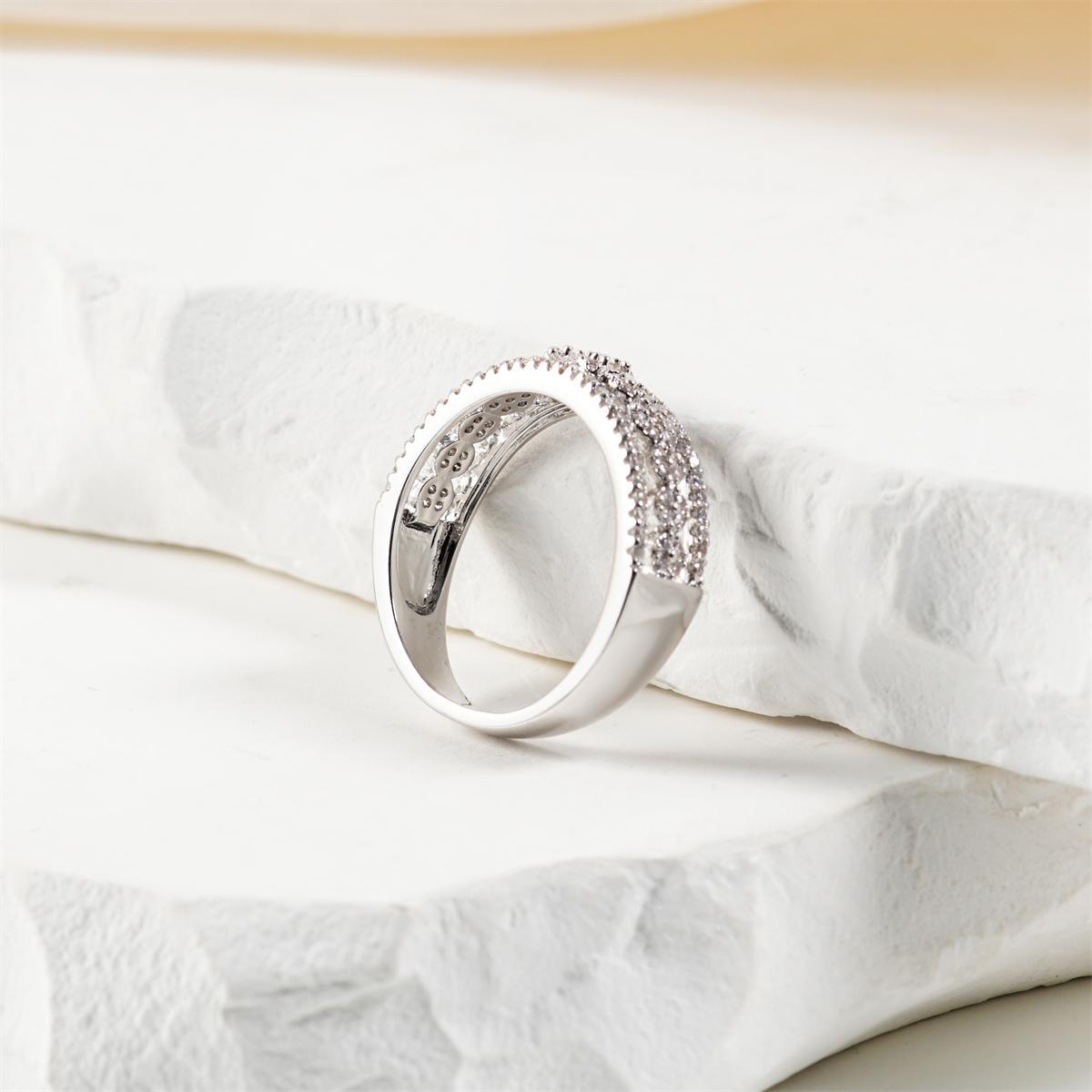 0.4ct Stellar Lattice Antique Lace Charm Ring VVS Synthetic Moissanite Ring Jewelry Copper Band