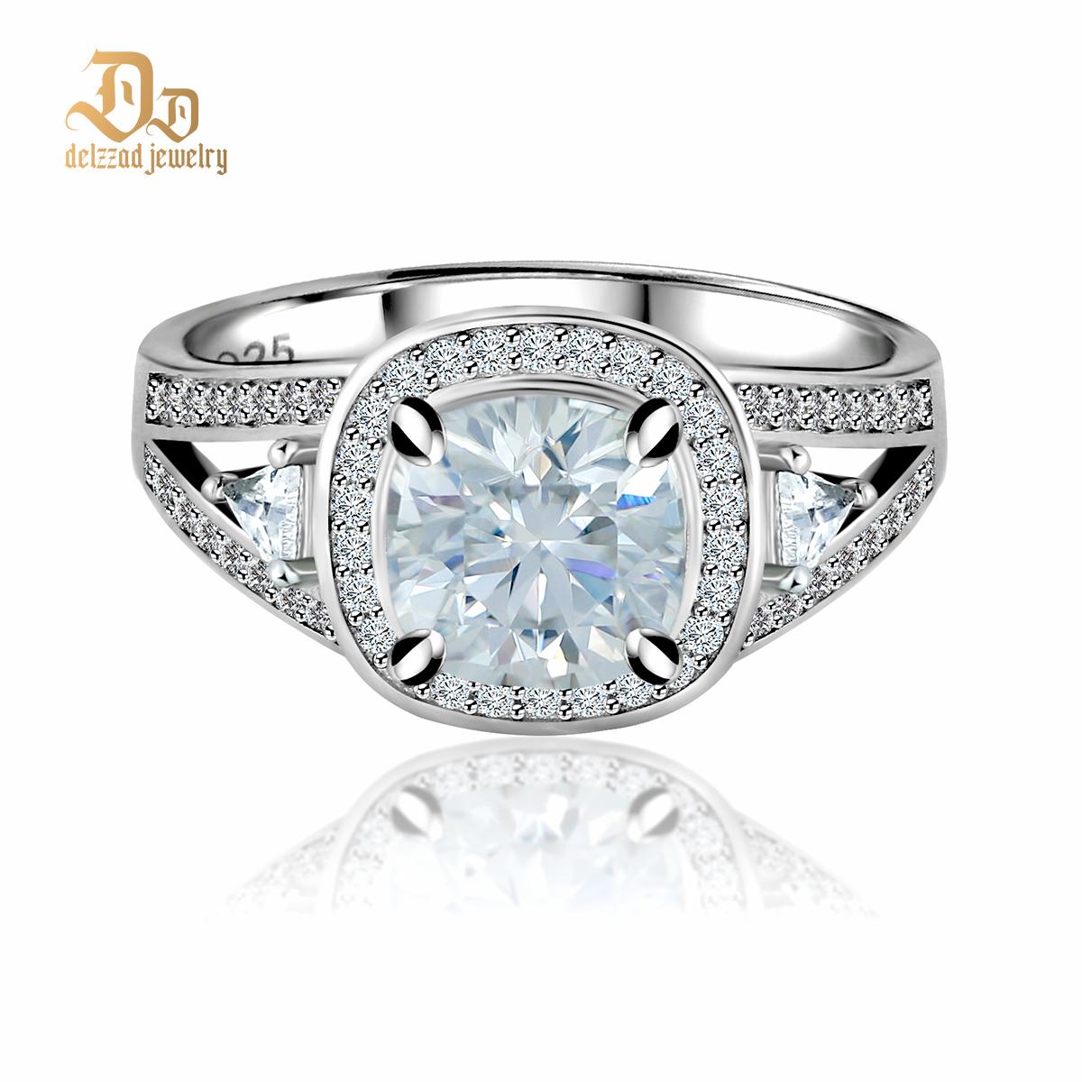 2.5ct Cushion Synthetic Moissanite Catheral Ring In 925 Sterling Silver