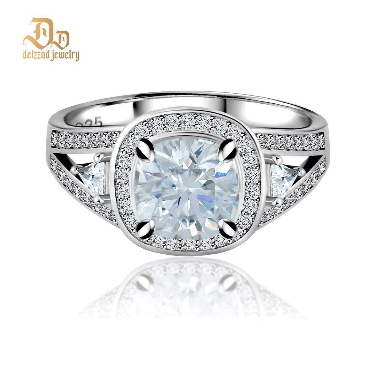 2.5ct Cushion Synthetic Moissanite Catheral Ring In 925 Sterling Silver