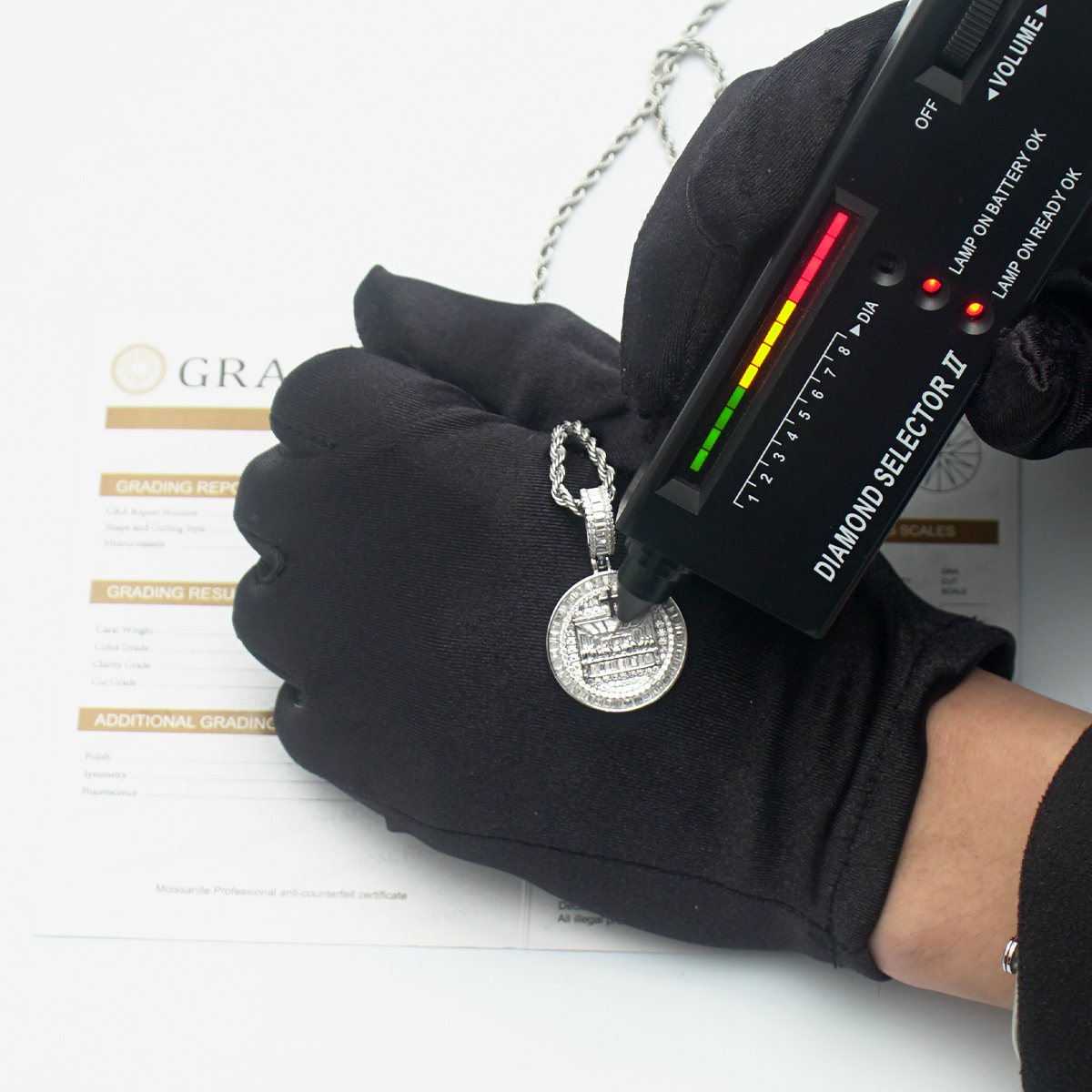 Hip Hop Spiritual Belief Supper Engraved Cross Charm Chain Pendant Necklace VVS Synthetic Moissanite S925 Chain