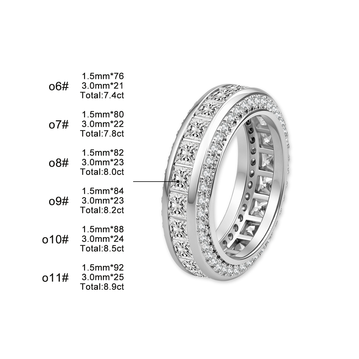 14K Gold-Plated Elysian Gate Ring Unisex Channel Set Eternity Band VVS Synthetic Moissanite Ring Exquisite Jewelry for Men Women