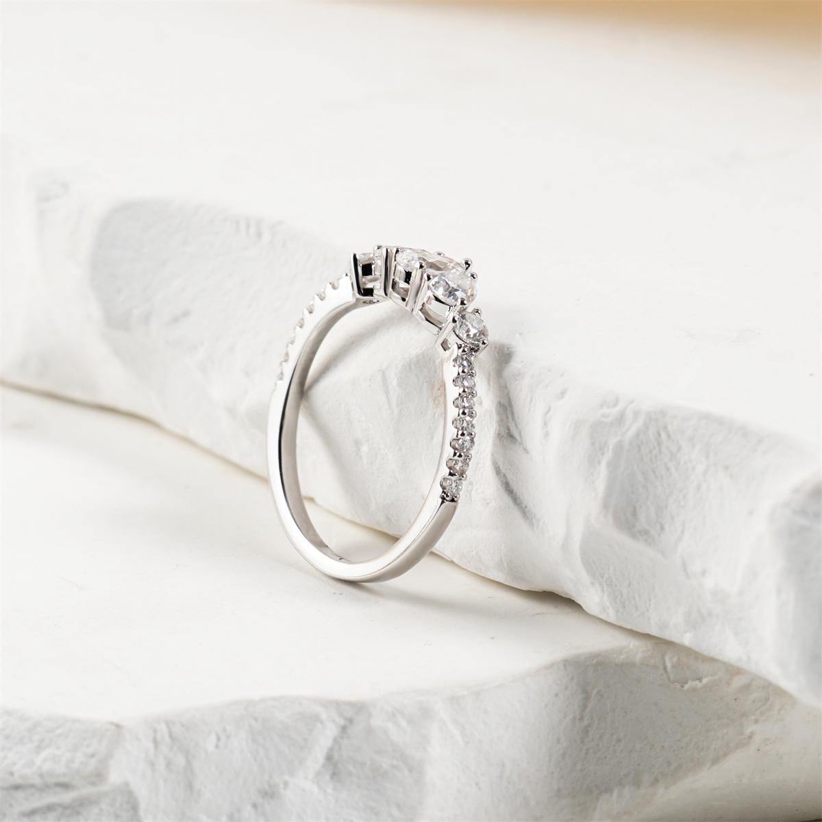 1.1ct Waltz of the Swans RingSynthetic Moissanite Ring Jewelry Copper Band