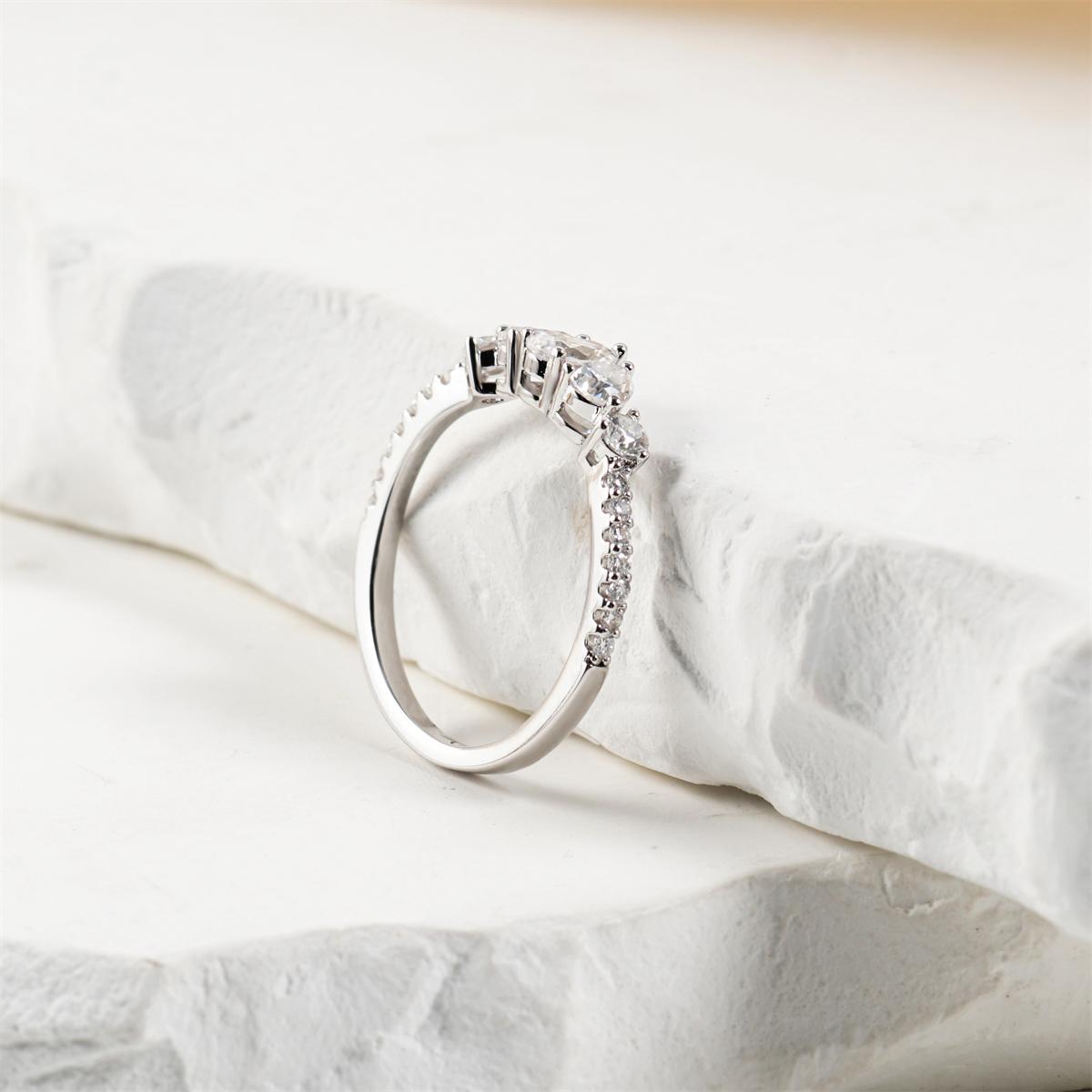 1.1ct Waltz of the Swans RingSynthetic Moissanite Ring Jewelry Copper Band