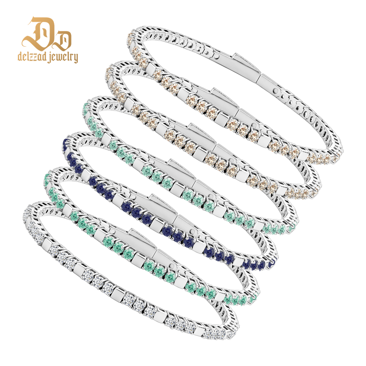 5.4ct Quiet Luxury Tennis Bangle Secret Code Tennis Bracelet VVS Synthetic Moissanite Bracelet Bangle Copper Chain for Women Men