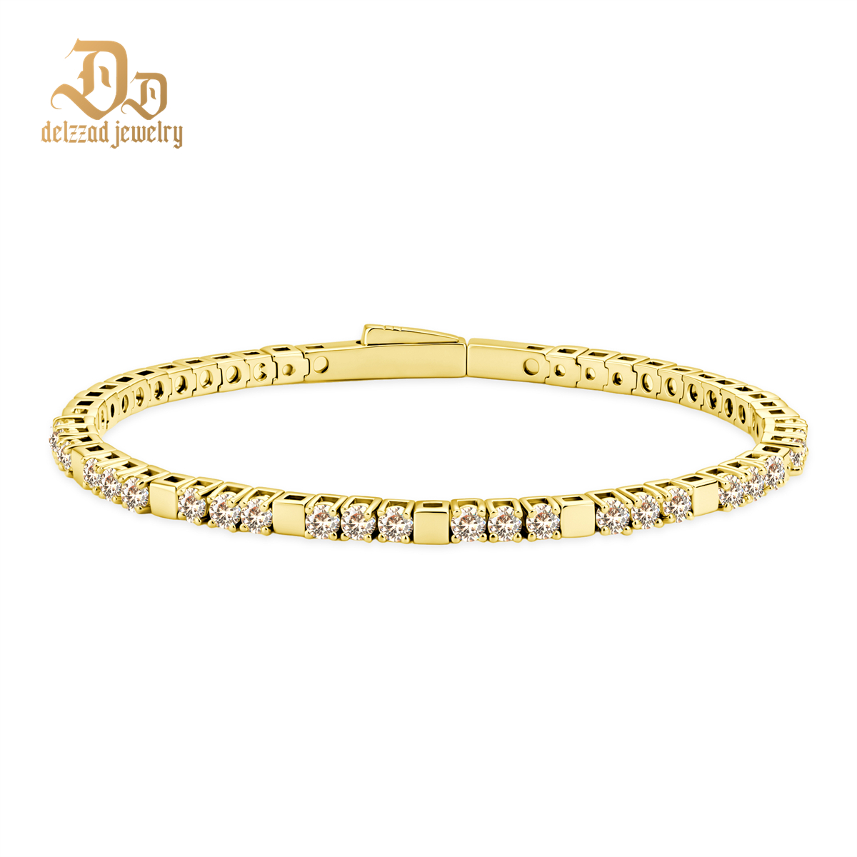 5.4ct Quiet Luxury Tennis Bangle Secret Code Tennis Bracelet VVS Synthetic Moissanite Bracelet Bangle Copper Chain for Women Men