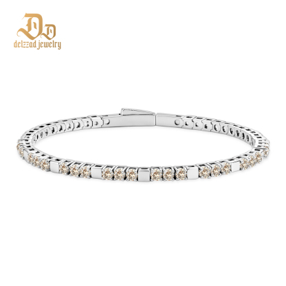 5.4ct Quiet Luxury Tennis Bangle Secret Code Tennis Bracelet VVS Synthetic Moissanite Bracelet Bangle Copper Chain for Women Men
