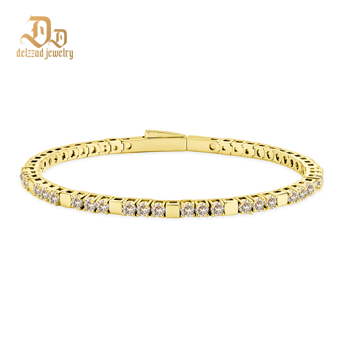 5.4ct Quiet Luxury Tennis Bangle Secret Code Tennis Bracelet VVS Synthetic Moissanite Bracelet Bangle Copper Chain for Women Men