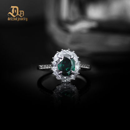 2ct Oval Synthetic Moissanite Vintage Ring In 925 Sterling Silver