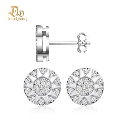 Sunburst Glow Stud Earrings VVS Synthetic Moissanite S925 Studs Unisex Earrings Jewelry Perfect Birthday Mother??s Day Gift for Men Women Silver Earrings Golden Earrings Wedding Set