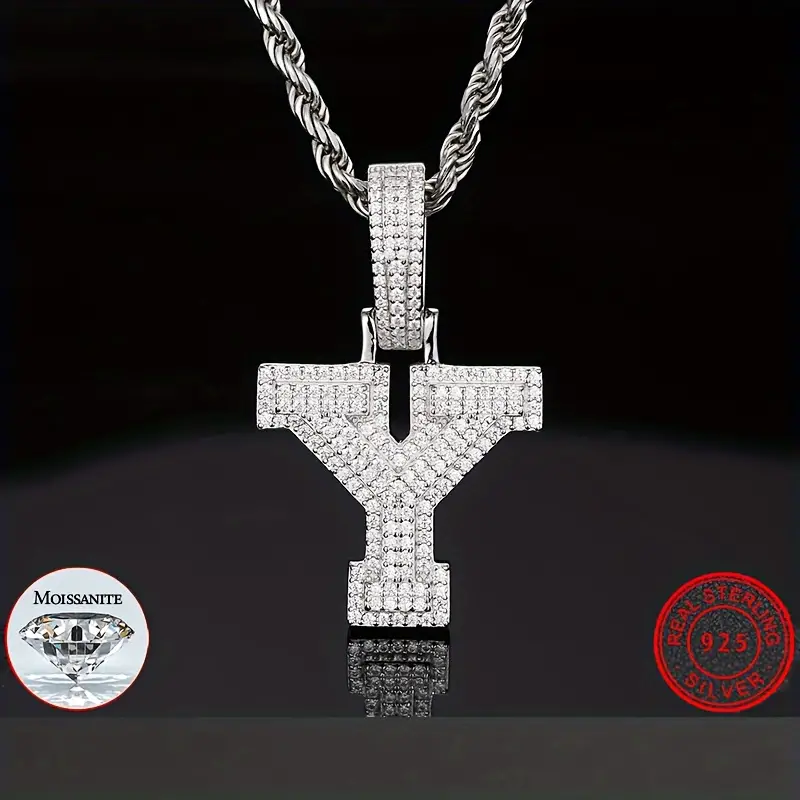 MOISSANITE LETTERS NAME PENDANT