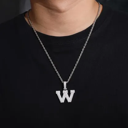 MOISSANITE LETTERS NAME PENDANT