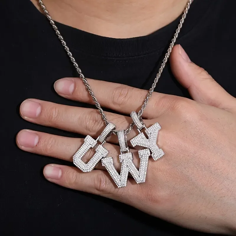 MOISSANITE LETTERS NAME PENDANT