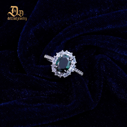 2ct Oval Synthetic Moissanite Vintage Ring In 925 Sterling Silver