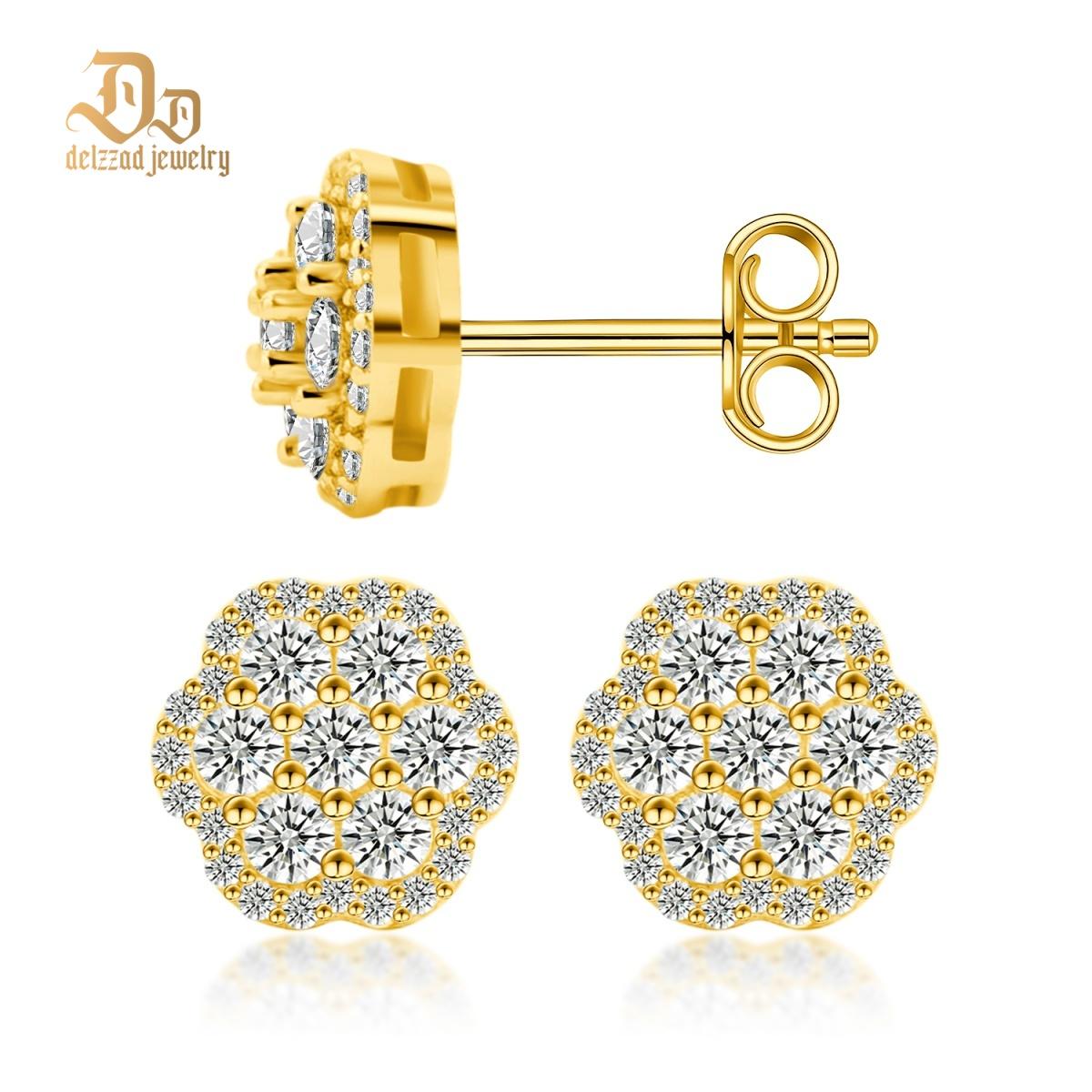 Eternal Bloom Stud Earrings Flower Cluster Stud Earrings VVS Synthetic Moissanite & S925