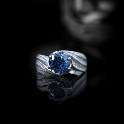 3ct Hundreds Faces Cut Synthetic Moissanite Layered Band Ring In 925 Sterling Silver