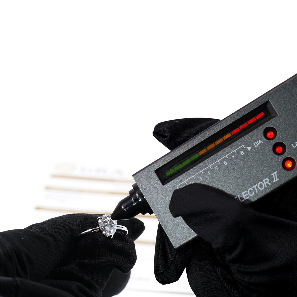 1.8ct Serene Tear Ring Classic Solitaire Pear Cut Prong Engagement Ring VVS Synthetic Moissanite Ring Jewelry Copper Band